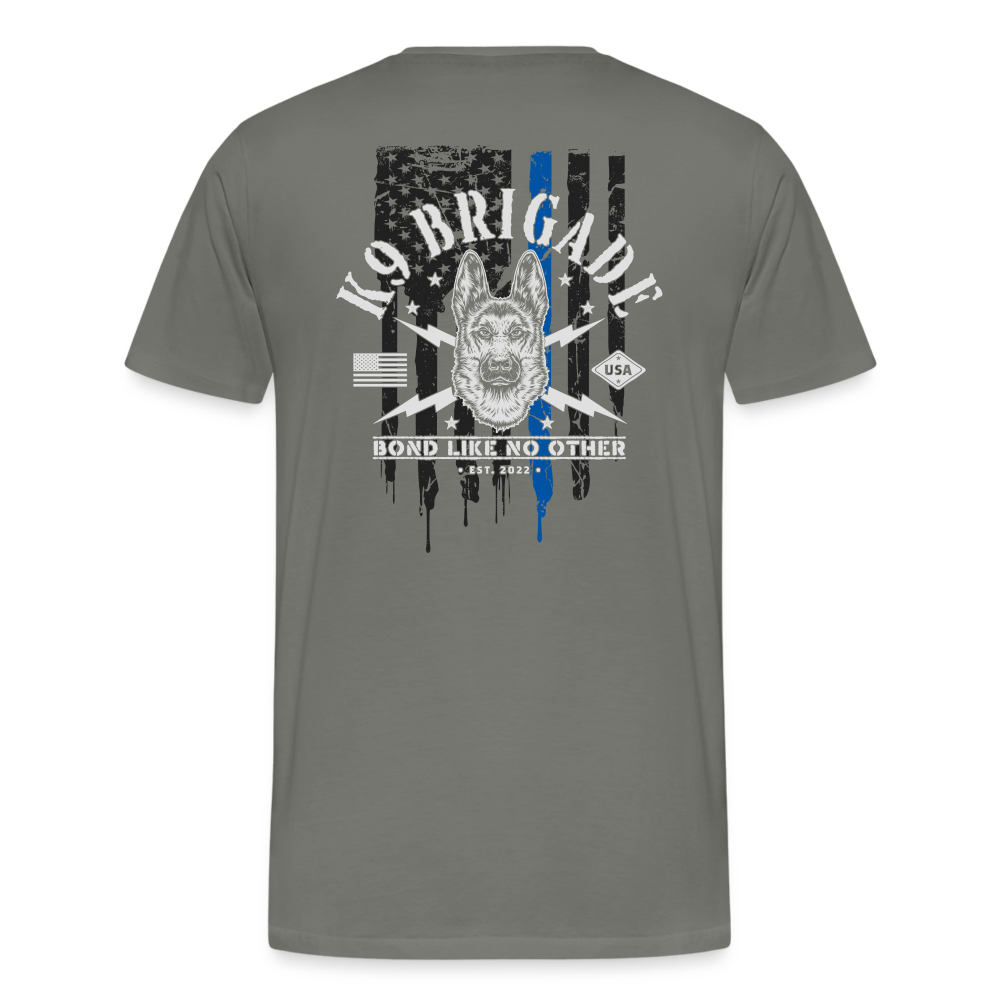 Thin Blue Line Logo Shirt - asphalt gray