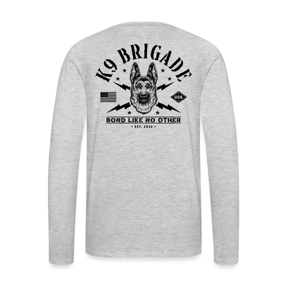 K9 Brigade Premium Long Sleeve T-Shirt - heather gray