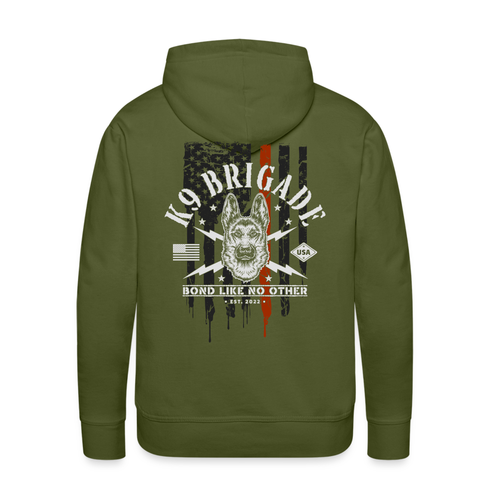 Thin Red Line Premium Hoodie - olive green