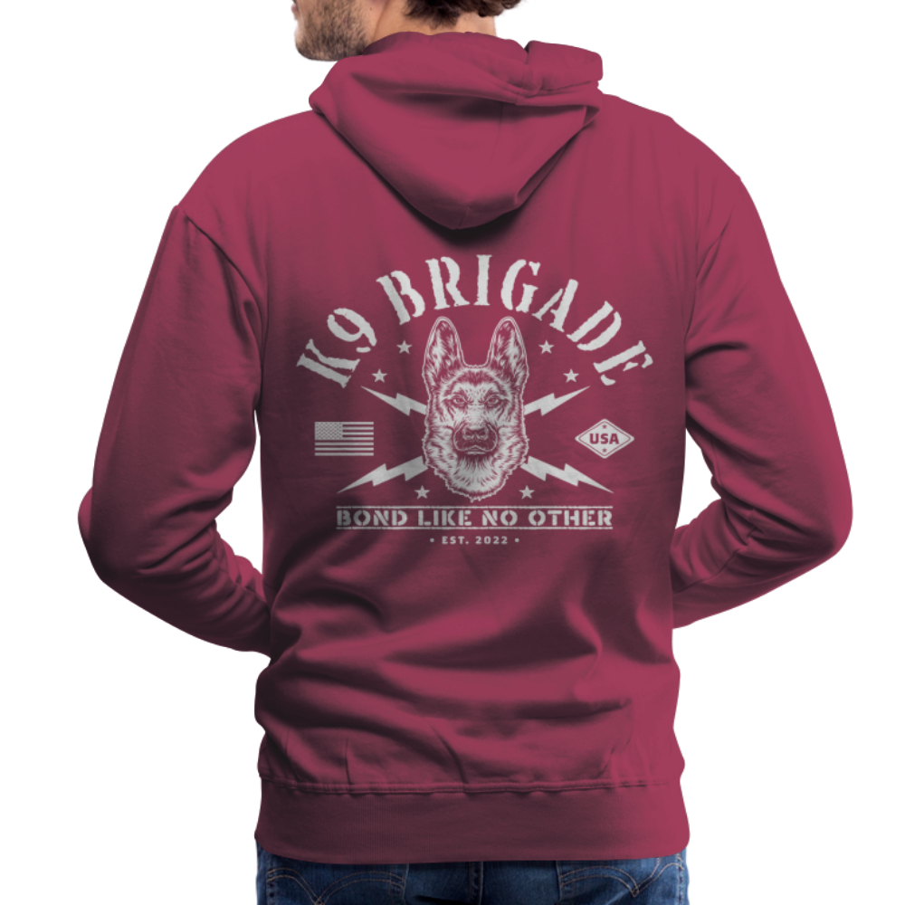 K9 Brigade Signature Premium Hoodie - burgundy