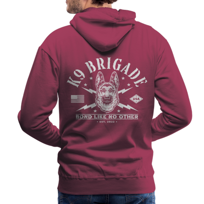 K9 Brigade Signature Premium Hoodie - burgundy