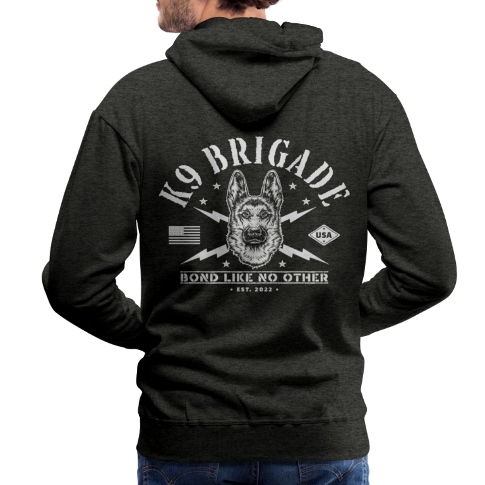 K9 Brigade Signature Premium Hoodie - charcoal grey